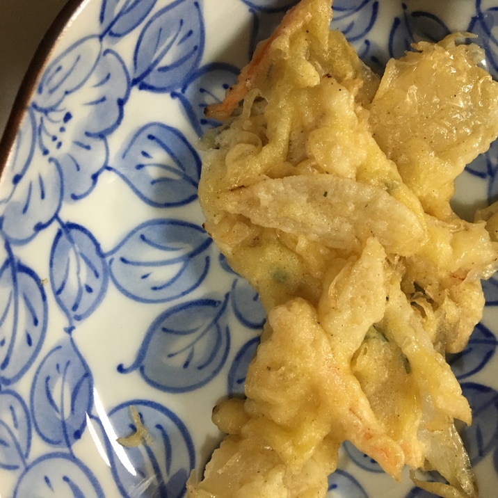 玉葱と人参と大葉のかき揚げ(^○^)